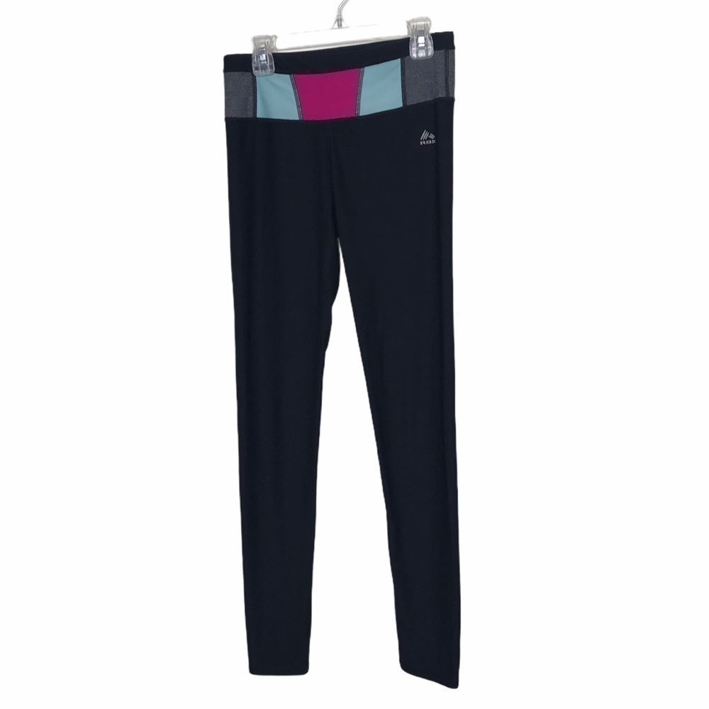 RBX Athletic Black Colorblock Leggings